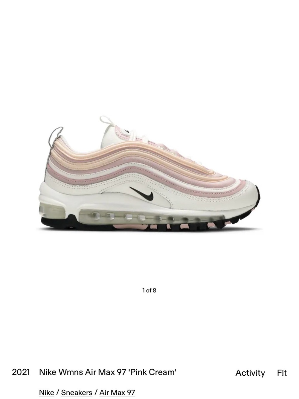 Nike Women’s Air Max 97 Pink and Cream Women's Sneaker